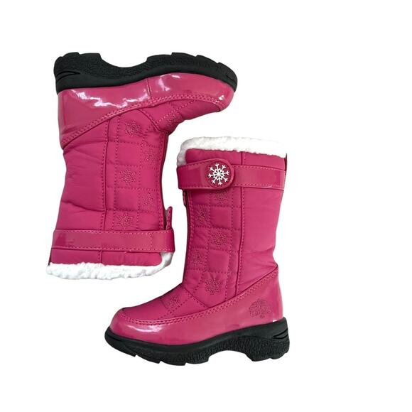 Totes Snow Boots Pink Quilted  Front Zip Faux Fur Winter Warm Boot Sz 7 Frozen - Picture 12 of 12